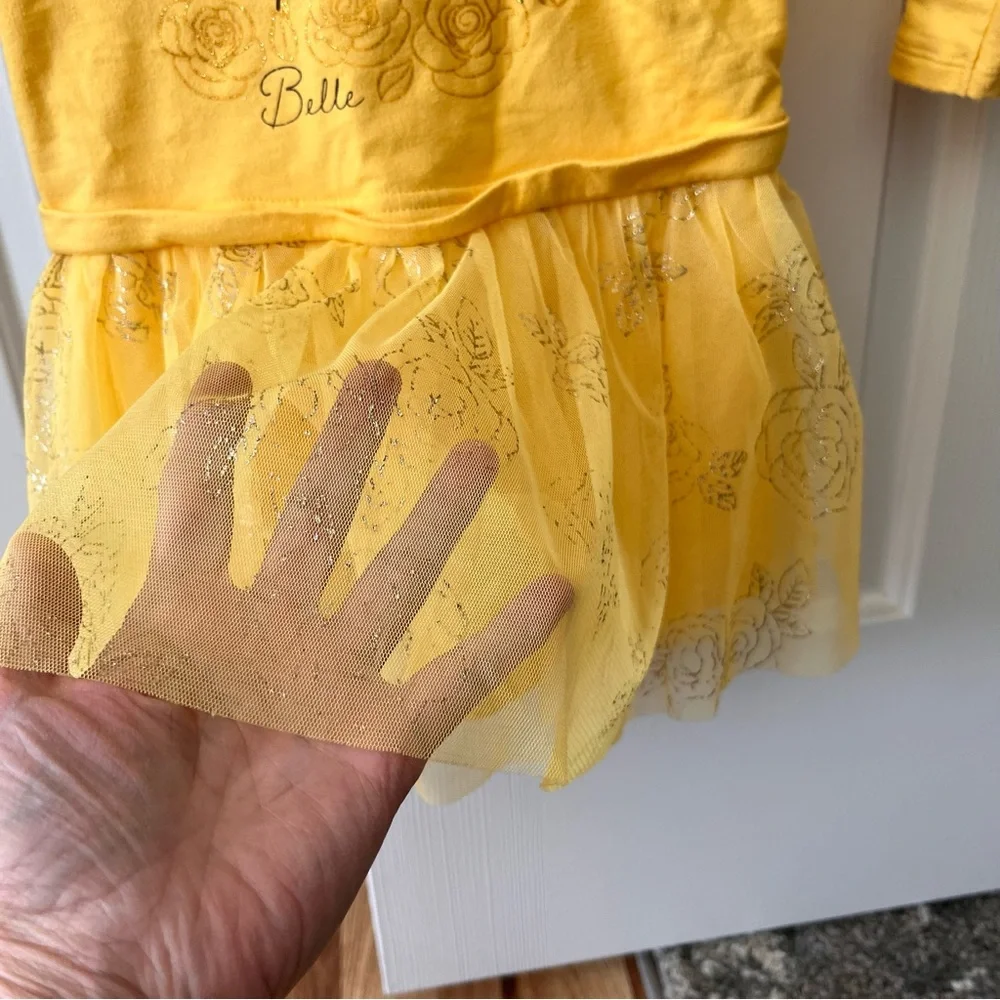 Disney Princess Belle Yellow Long-Sleeve Dress w/ tutu 2T